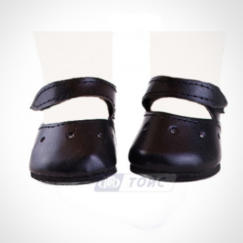 Paola Reina Туфли черные с застежкой-липучкой, для кукол 42 см, арт. 64204