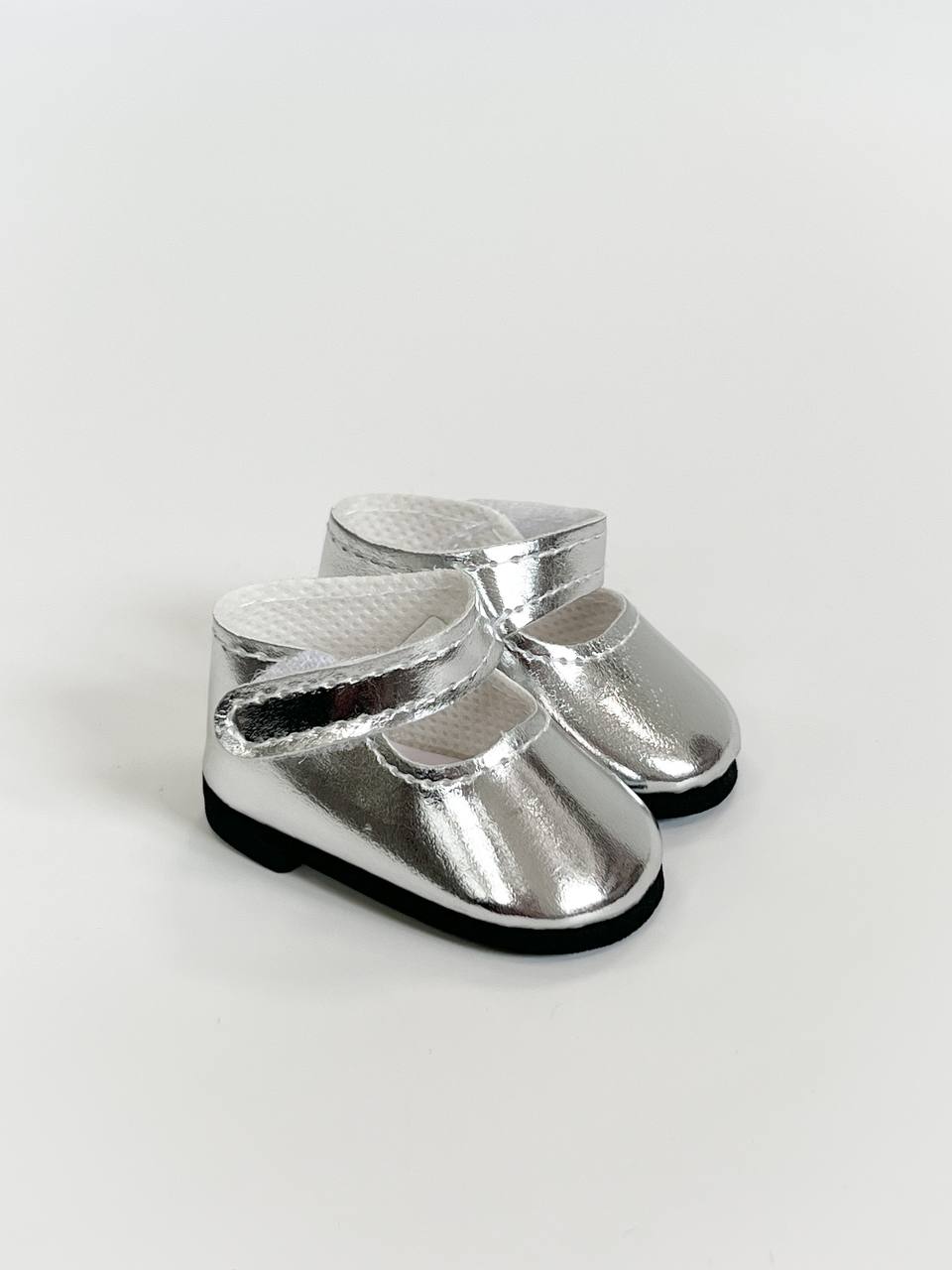 Paola Reina Туфли серебряные с застежкой, для кукол 36 см, арт. 63603