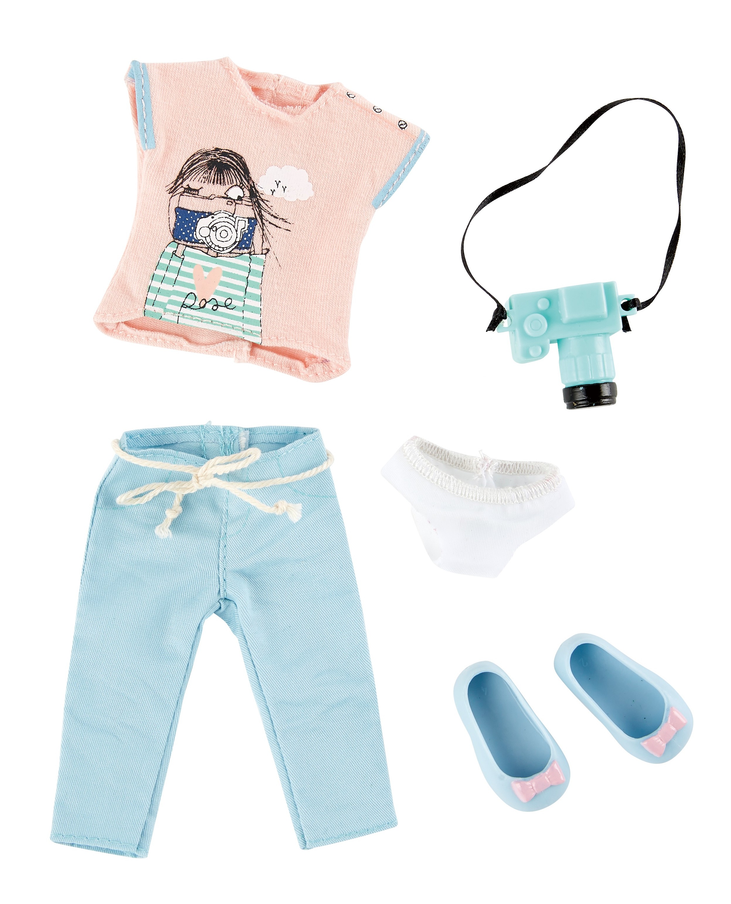 0126891 Одежда и обувь для куклы Луна Kruselings фотограф, 23 см