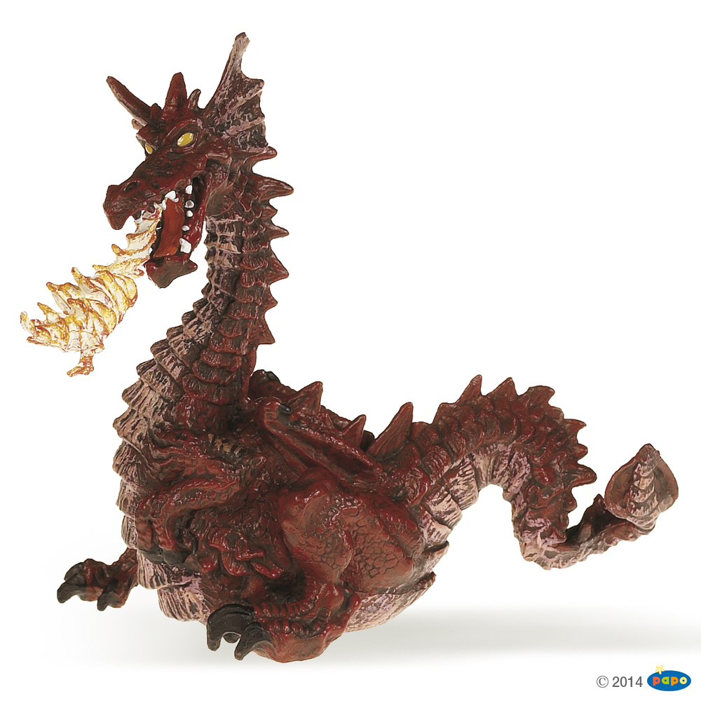 Papo Красный дракон с пламенем , арт. 39016