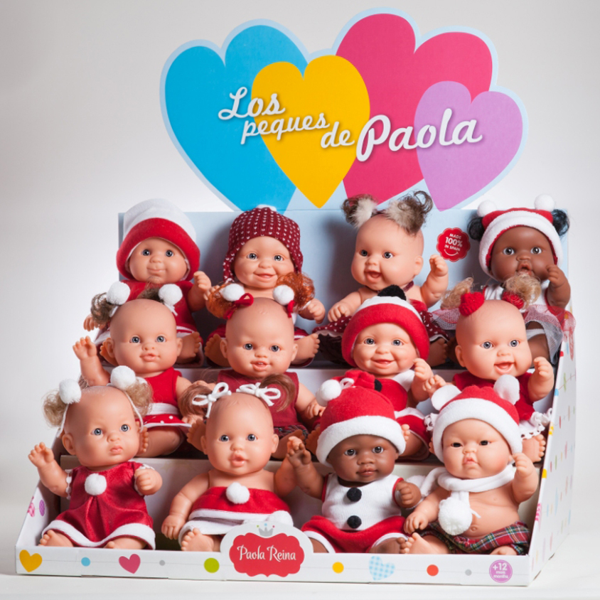 Paola Reina Куклы-пупсы Санта Клаус, 22 см, 12 шт., россыпь, арт. 31412