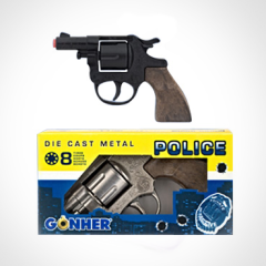 Gonher Револьвер Police 8 пистонов (чёрный), арт. 73/6