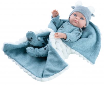 Paola Reina Кукла Бэби с серым одеялком, 32 см, мальчик, арт. 05115