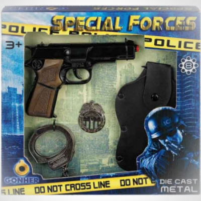 Gonher Набор "Полиция" ( пистолет, кобура, жетон), арт. 425/6