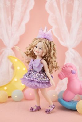 Siblies Кукла День Рождения (светлый винил, фиолетовое платье), 31 см, арт. SBA-2402-фото-1