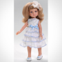 Paola Reina Туфли белые с голубым цветком, для кукол 32 см, арт. 63203-миниатюра-1