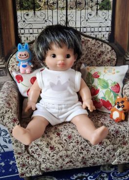 Paola Reina Кукла-пупс Вито с бело-черным мелированием, 21 см, арт. PA  10608 (фото [1] от пользователя Ирина Татьяничева)