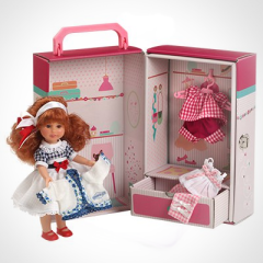 Кукла Ирена рыжая + коробка-гардероб и одежда, арт. 1009
