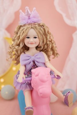 Siblies Кукла День Рождения (светлый винил, фиолетовое платье), 31 см, арт. SBA-2402-фото-3