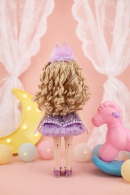 Siblies Кукла День Рождения (светлый винил, фиолетовое платье), 31 см, арт. SBA-2402-фото-2
